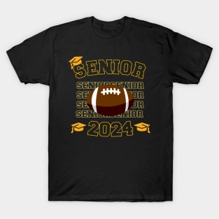 Football senior proud 2024 graduation class T-Shirt